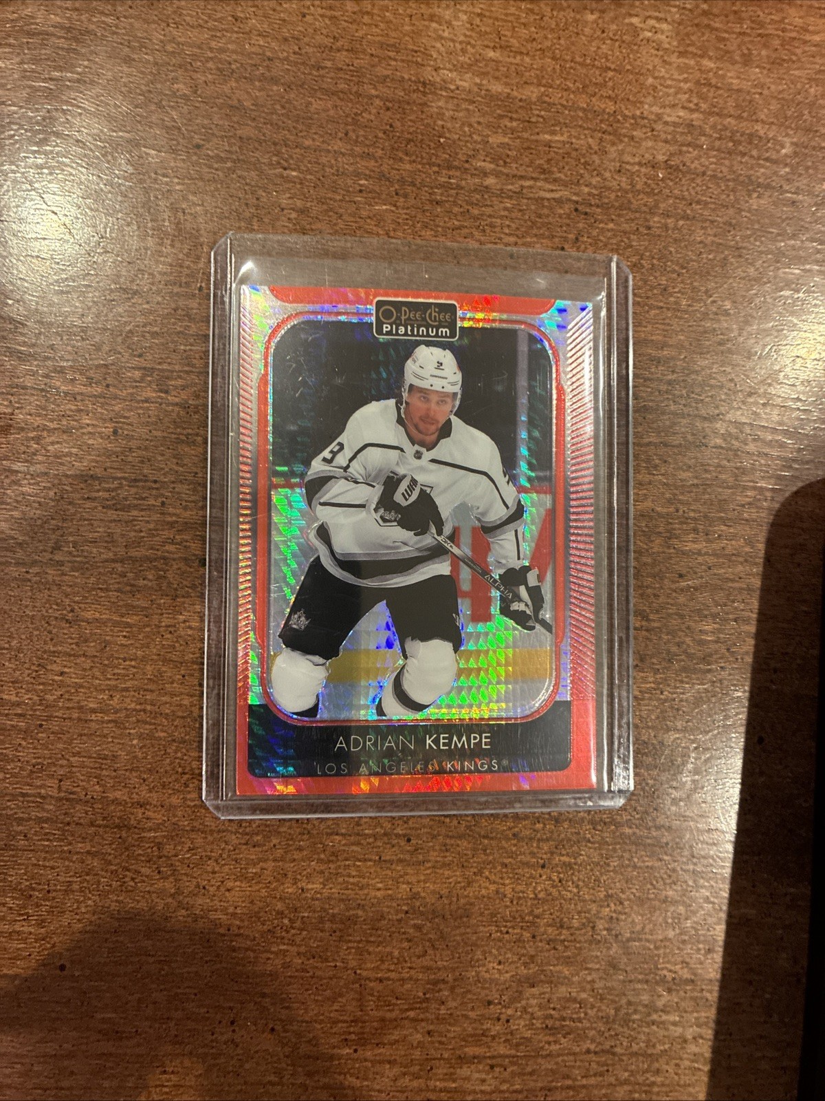 Adrian Kempe 2021-22 O-Pee-Chee OPC Platinum Red Prism Card #166/199