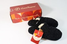 Women's EverFoams SLIPPERS Soft Black Cushion Comfort Size 7 - 8 Mom Gift NEW