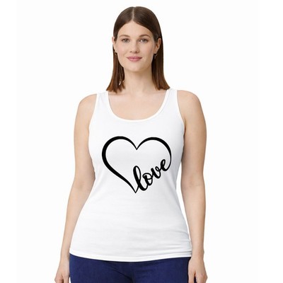 Liebe Herz Damen Trägershirt Tank Top Romantik Geschenk für Sie