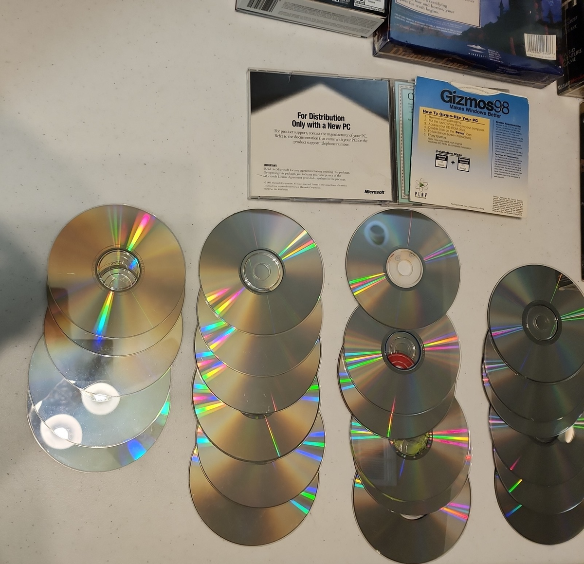 Lot of 38 VINTAGE 90s 200s PC CD Computer Games - 13 in BOX, BIG