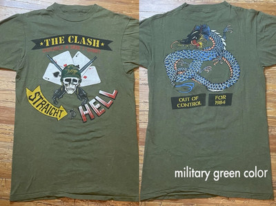 The Clash BAND STRAIGHT TO HELL OUT OF CONTROL T SHIRT Full Size S-5XL
