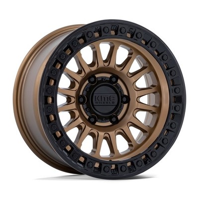 17'' KMC KM552 IMS Matte Bronze Gloss Black Lip 17x8.5 Wheel 6x5.5 25mm Rim