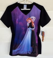 NWT Women  s XS Disney Frozen Scrub Top