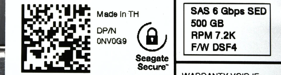 Dell 0NV0G9 500GB 7.2K SAS 2.5 6G 9SU246-25 SED - Image 2 of 4