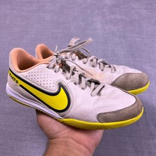 Nike Tiempo Legend 9 Academy Indoor Soccer Shoes Kids 5Y Grey Yellow DA1329-002