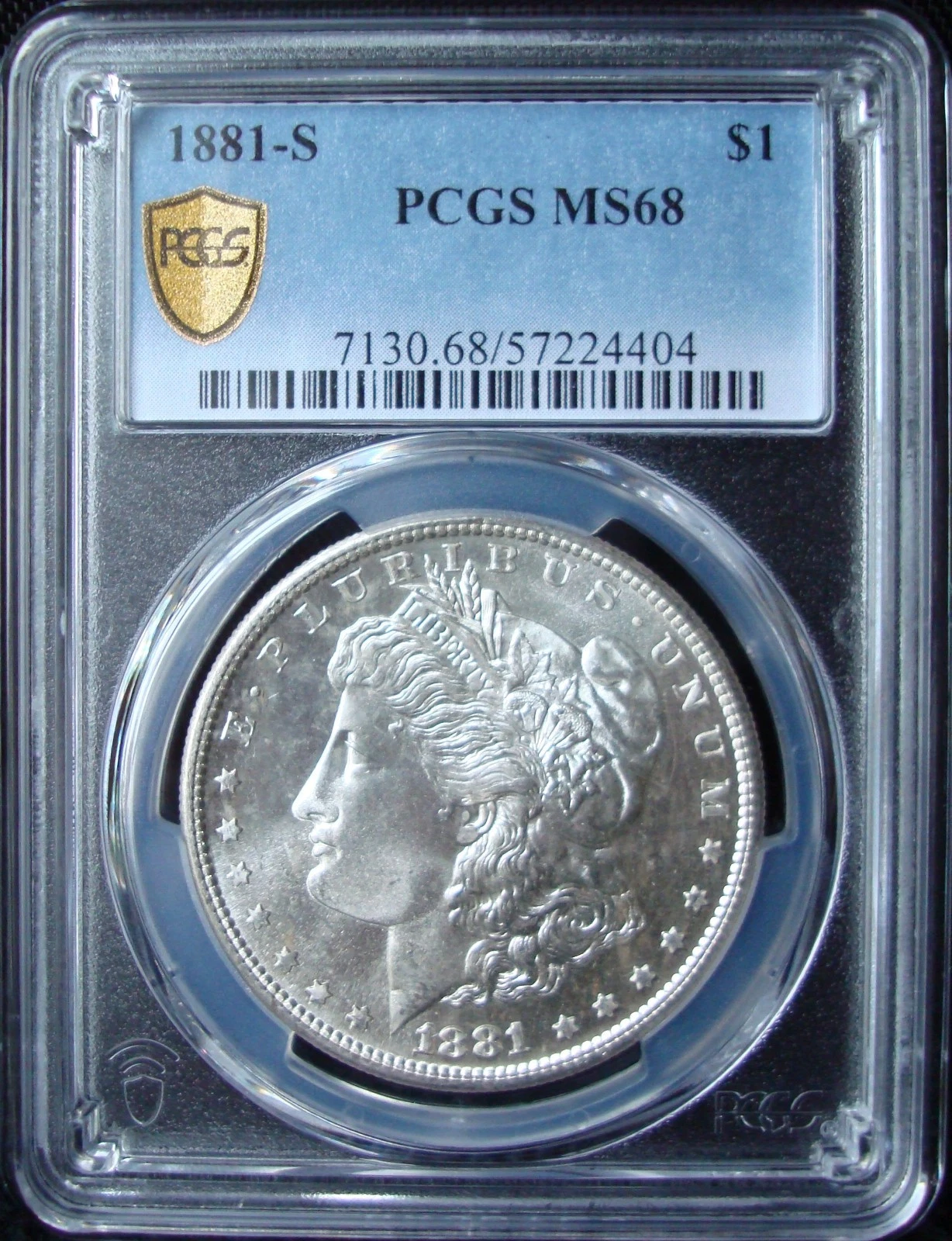 1881-S Morgan Silver Dollar - PCGS MS 68 - Gold Shield