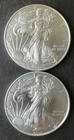 Two 2019 $1 American Silver Eagle Dollars