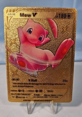 ミュウVカード HP180 フェアリータイプ Pokémon Mew V HP 180 069/189 Gold Foil Card | eBay