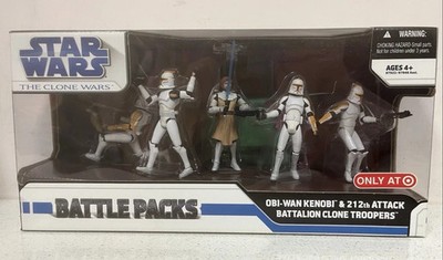 Star Wars Clone Wars Battle Packs Obi Wan Kenobi 212th Attack Battalion Troopers