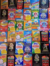 Old Baseball Cards - Unopened Packs Fr Wax Box. Huge Vintage 100 Card Lot