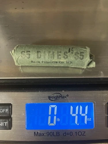 Roll Of 50 Pre-1965 90% Silver Dimes  Various Dates 1946-1964