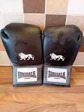 Guanto da allenamento Lonsdale London Pro 12 oz nero bianco piccolo medio