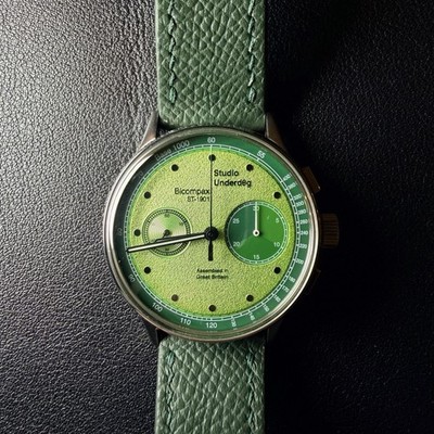 Studio Underd0g Guacam0le Chronograph Manual Watch w/ Box &Papers