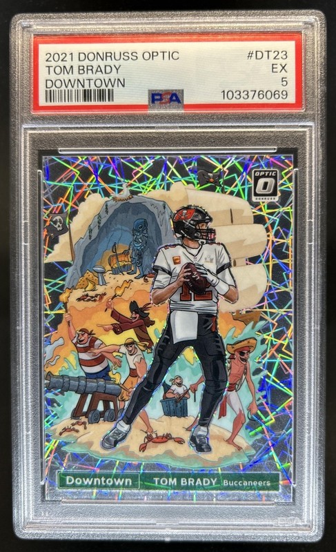 2021 Panini Donruss Optic Tom Brady Downtown! SSP #DT-23 Buccaneers PSA 5