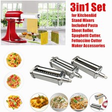 3 In 1 Pasta Maker Attachment for KitchenAid Stand Mixer Pasta Roller Attachment
