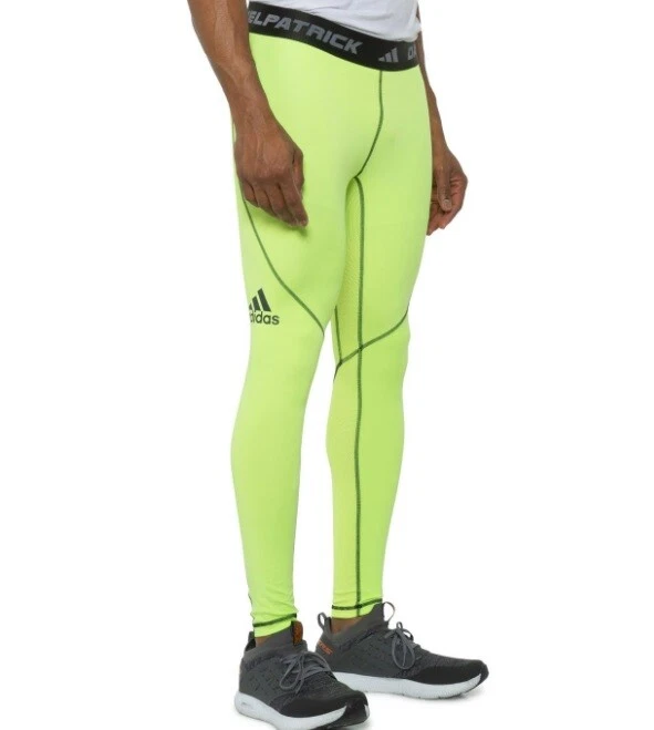 Adidas Compression DANIEL PATRICK Harden Green Volt Base Layer Tights Pants Mens