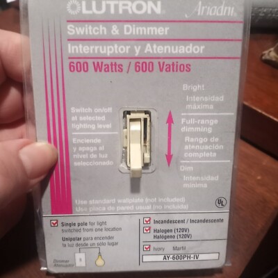 Lutron Switch and Dimmer AY-600PH-IV (Ivory)