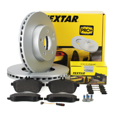 TEXTAR Bremsscheiben Ø 295mm + Beläge + Sensor für MERCEDES W204 W212 R172 vorne