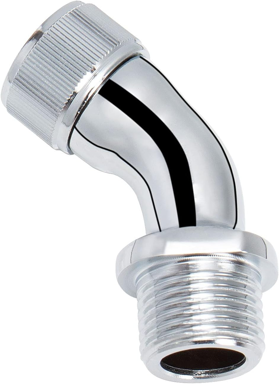 Shower Elbow Adapter for Shower Head, Solid Brass 45°G1/2 Male to Female Shower