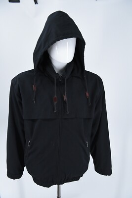 1990’s POLO RALPH LAUREN HOODED JKT Vintage Polo Ralph Lauren Vented Hidden Hood Jacket 1990 Leather