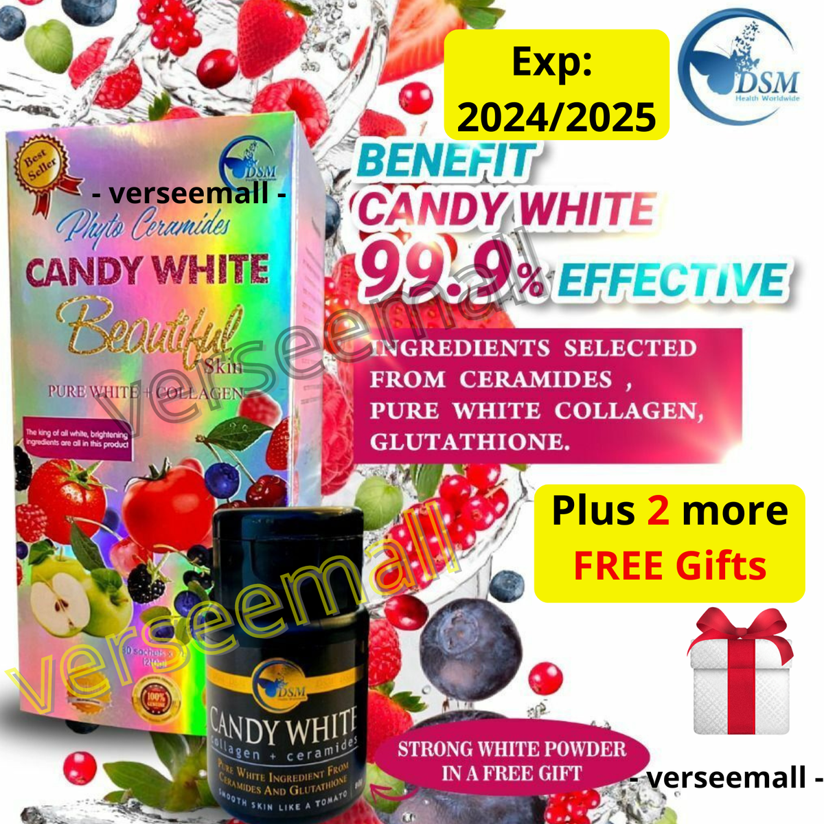 glutathione candy Divinity Nutra L-Glutathione Lollipops 10 Candy with Vitamin C ,500mg  Hydrolyzed Collagen Peptides - Night Time Beauty Melatonin Gummies with  Collagen and Hyaluronic Acid 60PCS main image 0