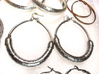 Pierced hoop earrings for women. Hoops, Love, goldtone, silvertone. You get all — photo 10