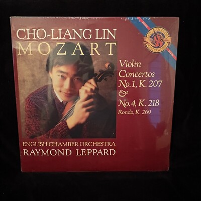 CHO-LIANG LIN violin - MOZART Concertos #1 & 4, LEPPARD - CBS LP 1988 NEW SEALED