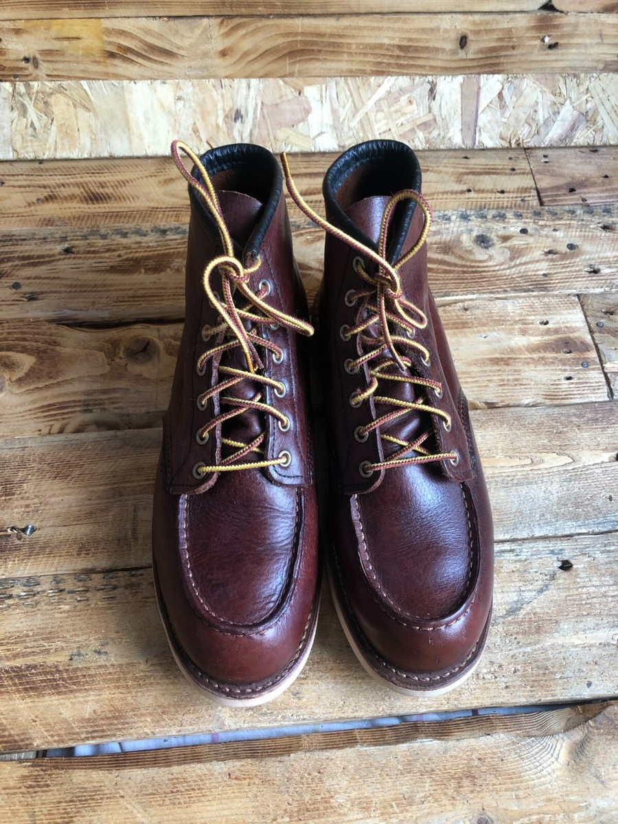Redwing heritage moc-toe brown leather boots sz US 9 , UK 8
