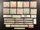 30-US Stamp Plate Number Tab Collection. MNH. All Different. Very Unique.