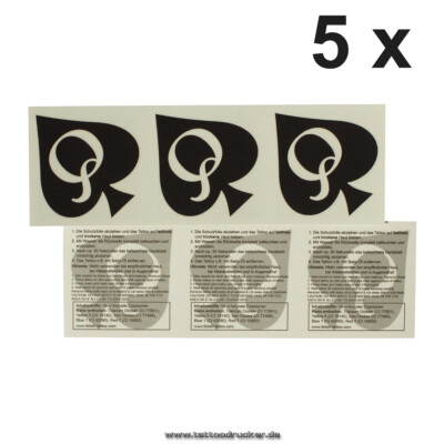 5 x Queen of Spades - Logo in schwarz  - Sexy Kinky Fetish Tattoo (5)