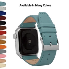 Classic Womens Thin Leather Strap for Apple Watch Band 40mm Series 6 5 4 SE