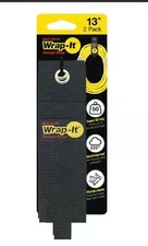 HEAVY DUTY Storage Straps, 2 PACK, Black. Model 102-30BX Wrap It. Wrap-it 13" 