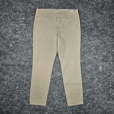 Old Navy Mid Rise Pixie Pants Women's 8 / 30x25 Beige Ankle Chino Career Work