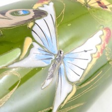 GRAND VASE Ancien PAPILLONS et