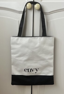 Envy White And Black Shoulder Bag Tote Bag 32 cm x 37 cm NEW UK