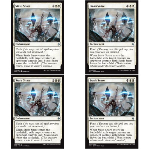 4 x STASIS SNARE NM Battle For Zendikar MTG White - Enchantment Unc Mint - 第 1/1 張圖片