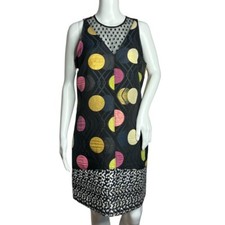 Anthropologie Maeve Dress Womens Small Tilde Jacquard Mixed Media Shift Artsy