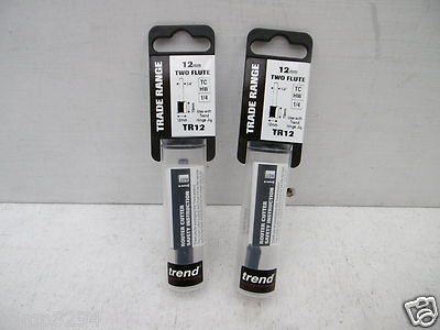 TREND TR12X1/4TC tr12 12 mm TCT SCHARNIER VORRICHTUNG OBERFRÄSER 1/4 ZOLL SCHAFT x 2