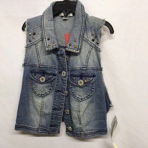 juniors denim vest