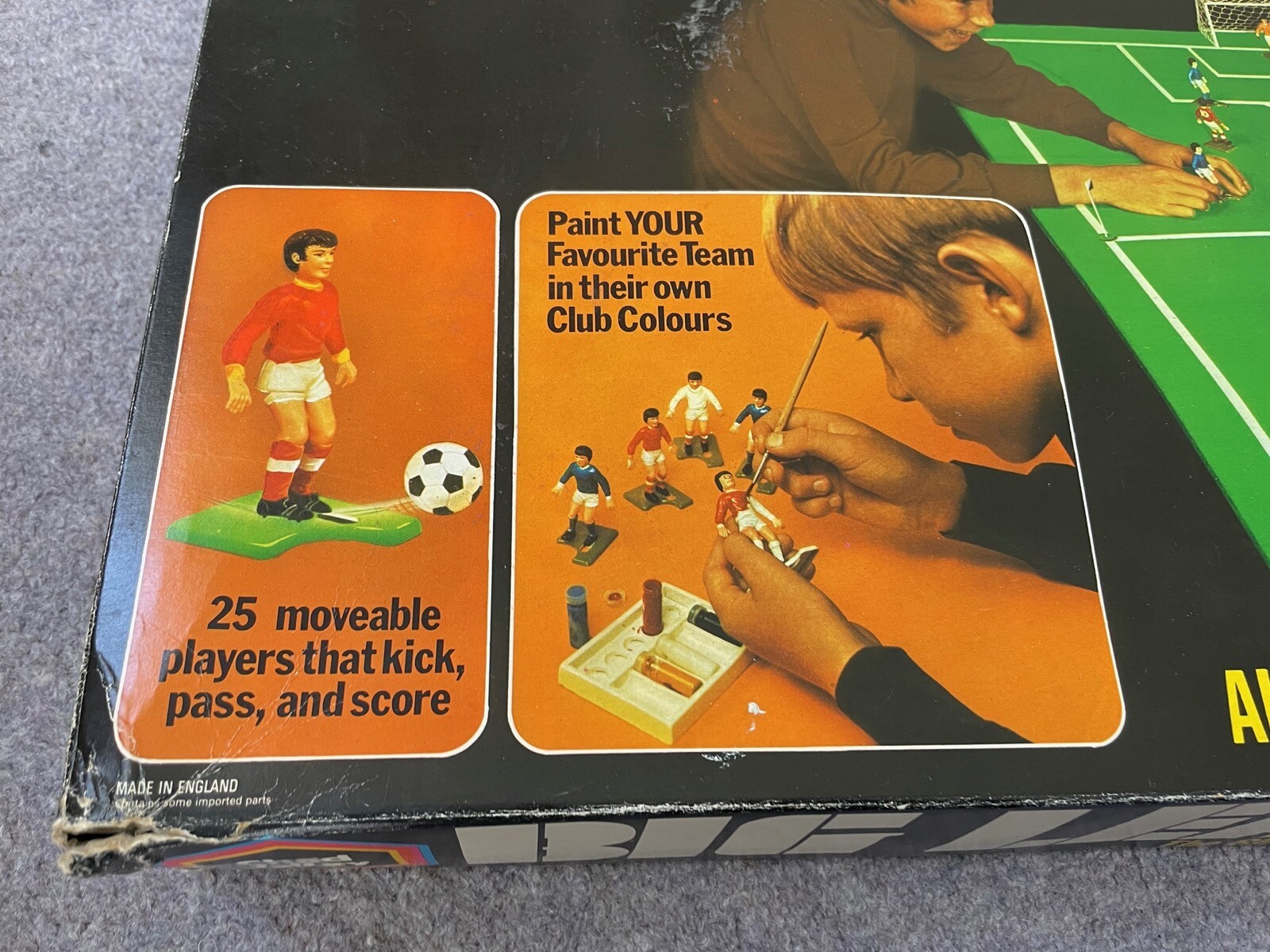 Chad Valley BIG LEAGUE Football Game KICKING PLAYERS Vintage Boxed RARE