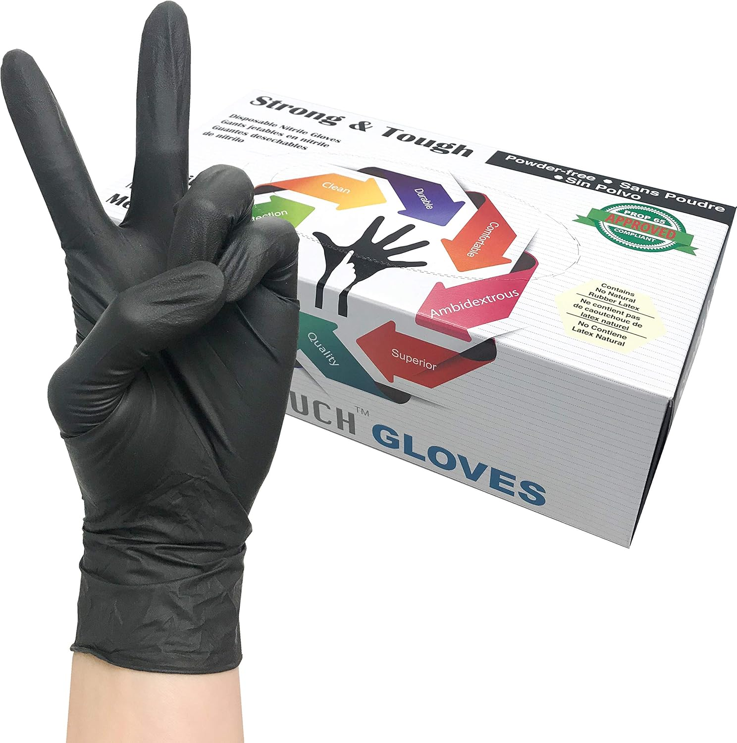 Chemical Resistant Powder-Free Nitrile Disposable Gloves Non Sterile-image
