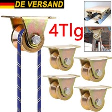 4 Stk Umlenkrollen Für Seile V-Nut Rollenrad Umlenkrolle Hebekran Seilrolle DE