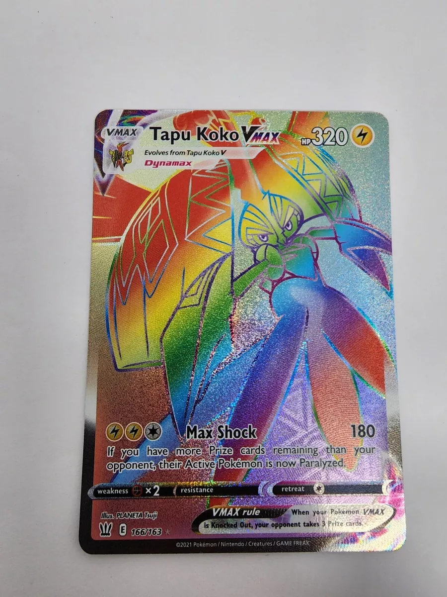 Tapu Koko VMAX (Rainbow Rare) - 166/163