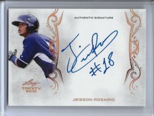 2018 Leaf Trinity JEISSON ROSARIO Inscription Bronze Prismatic Auto RC Yankees