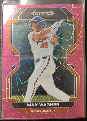2022 Panini Prizm Draft Picks Neon Pink Velocity Prizm Max Wagner #PDP42 Orioles