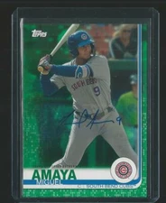 2019 TOPPS PRO DEBUT MIGUEL AMAYA CUBS RC GREEN PARALLEL AUTO RARE SP 16/99