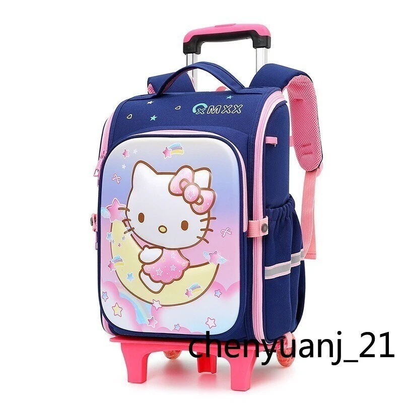 Bolso Escolar Estudiante Primario Mango Ruedas Anime Niño Niña Dibujos Animados Mochila Lindo Bolso Foto 4 de 4