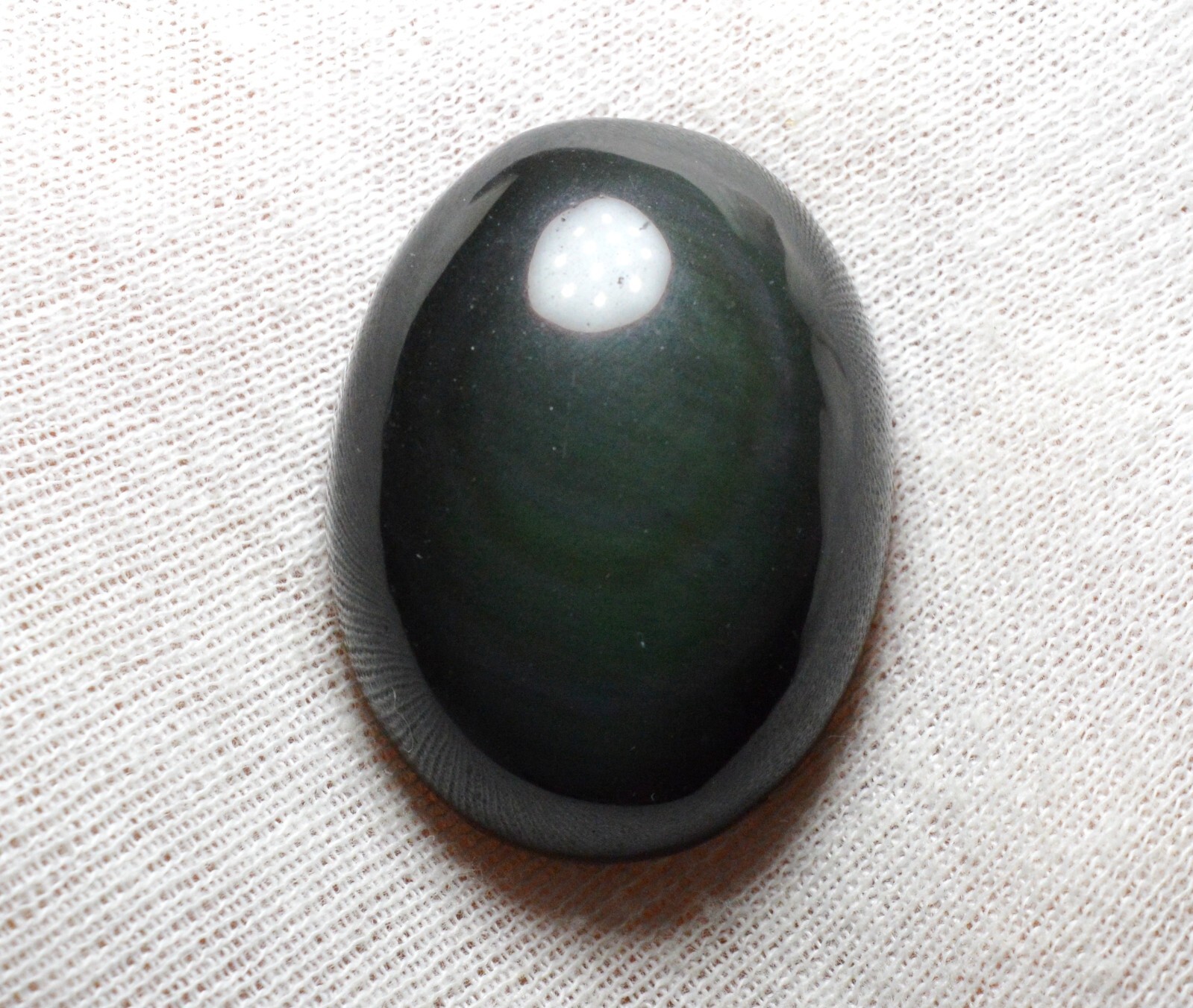 Obsidienne cabochon 85 carats du Mexique, pierre de méditation pour cabinet