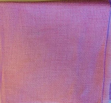 52 1/2" x 8" Piece 10 Count Hand-Dyed Pink Delicate Little Flowers Fabric