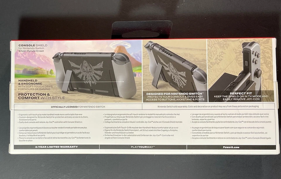 Official Nintendo Switch Console Shield [ Silver Hyrule Crest ] NEW - Image 2 of 4